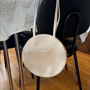 Chic Cream Circle Shoulder Bag